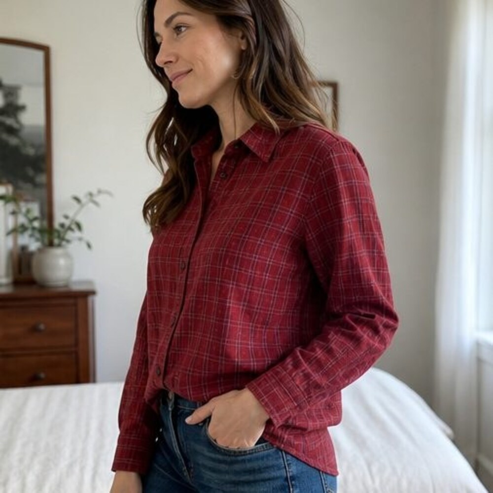 Olive Ruffle Blouse - Picture 3 of 6